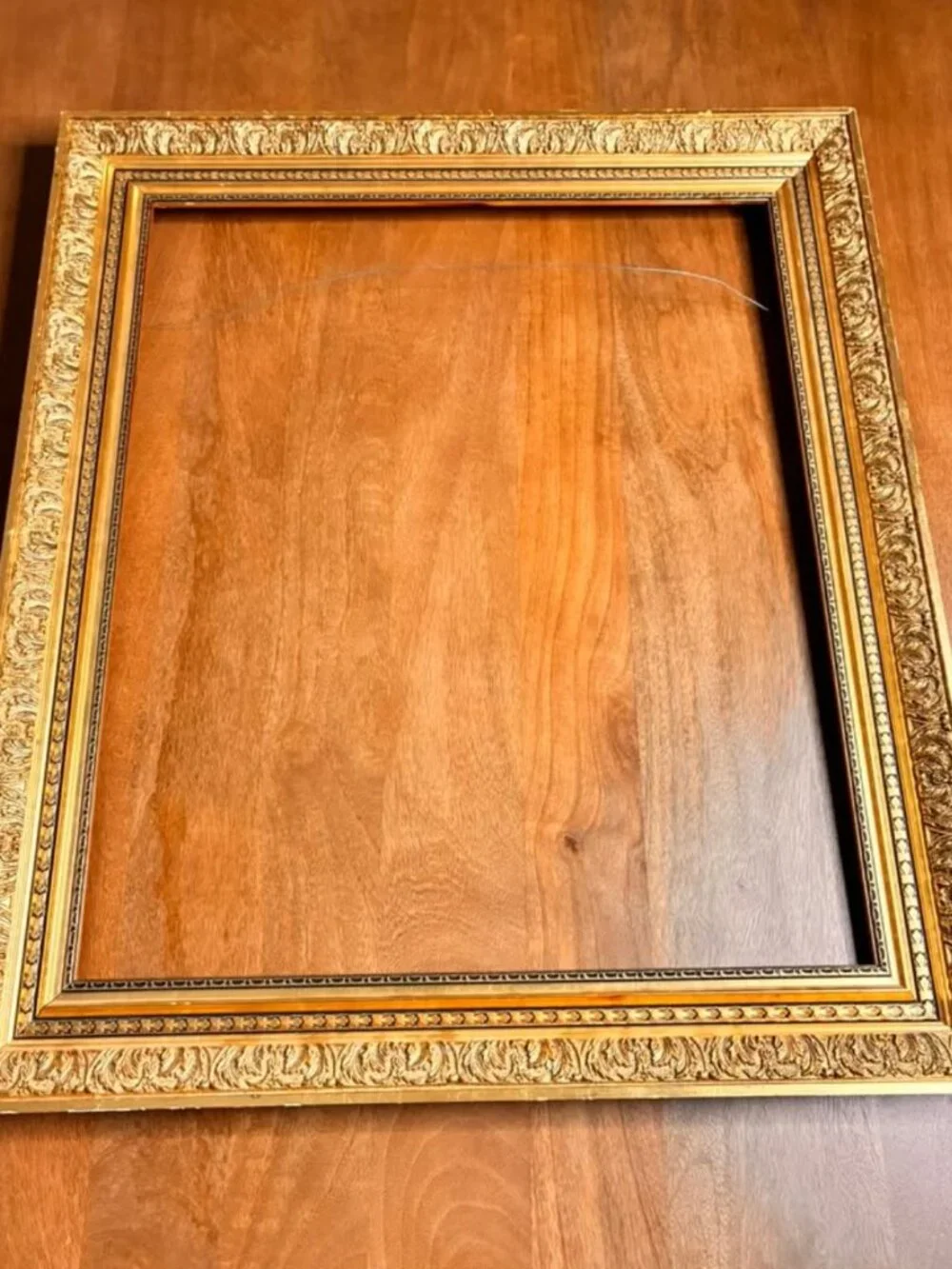 Ornate Vintage Wooden Ornate Raised Gold-gilt Frame